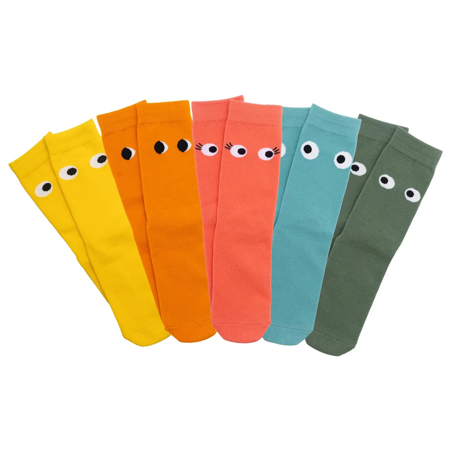 Set of 5- Funny Eye Socks