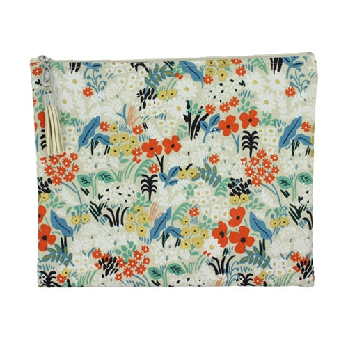 Medium Canvas Pouch - Meadow Ivory