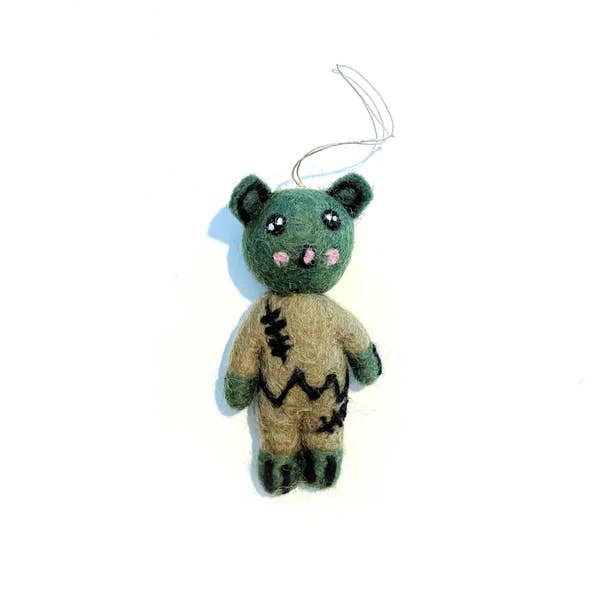 Franky the Zombie Wool Ornament