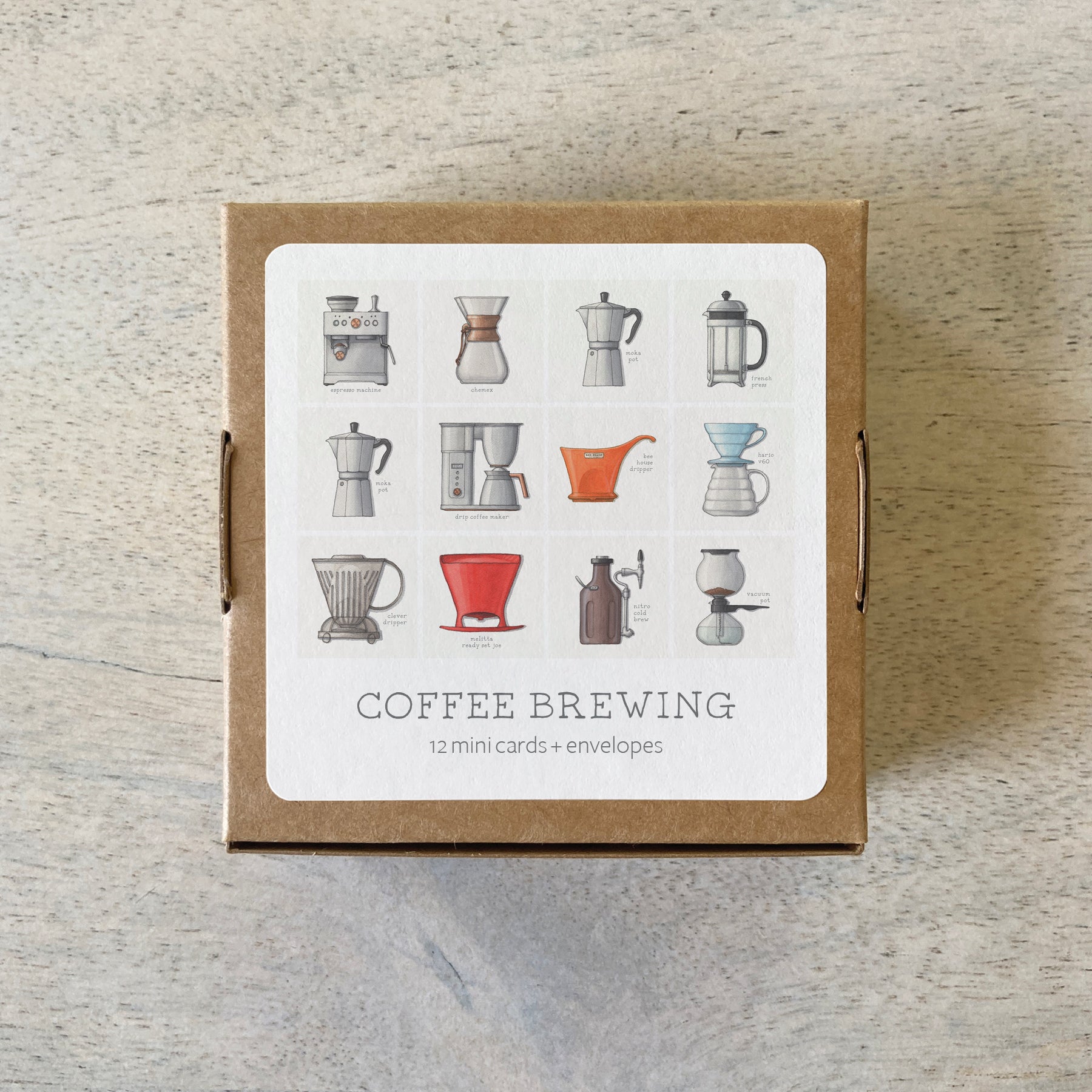 Mini Cards Set / Coffee Brewing
