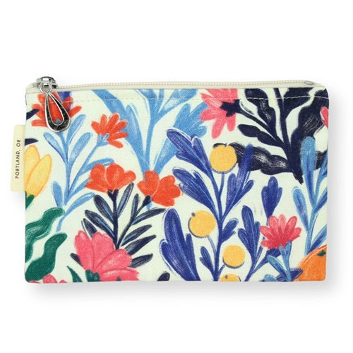 Cotton Coin Purse - Papercut Flowers