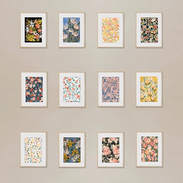 Load image 1 in gallery view. Vintage Floral Postcard Set