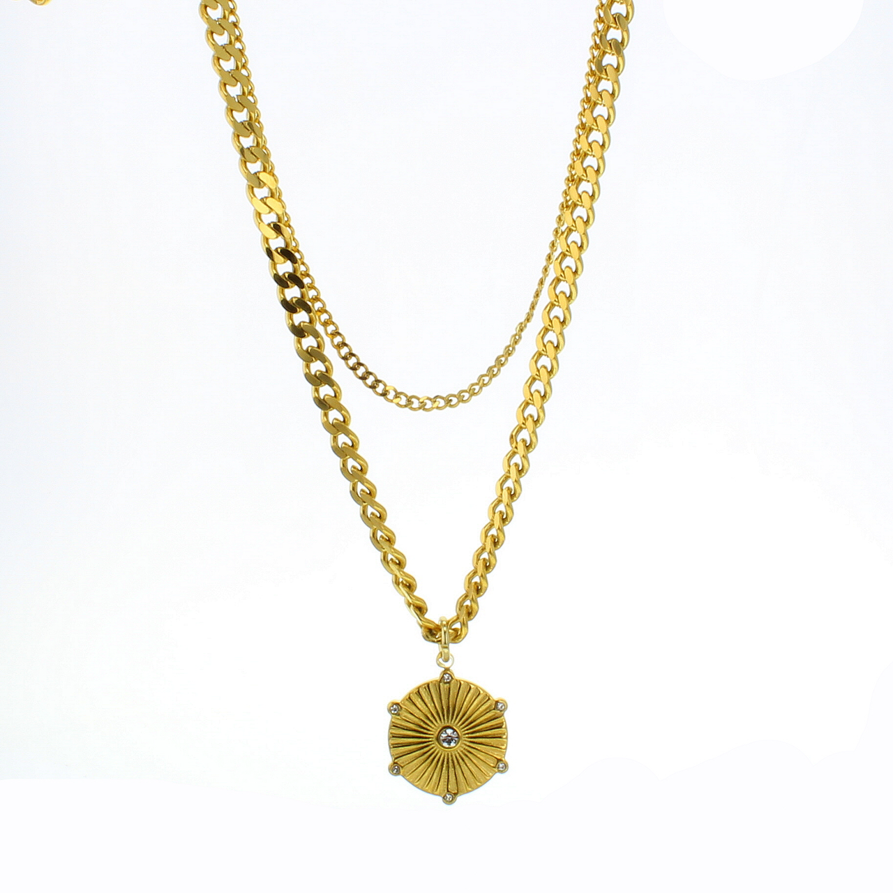 Gold Waterproof Layered Necklace - Hunter