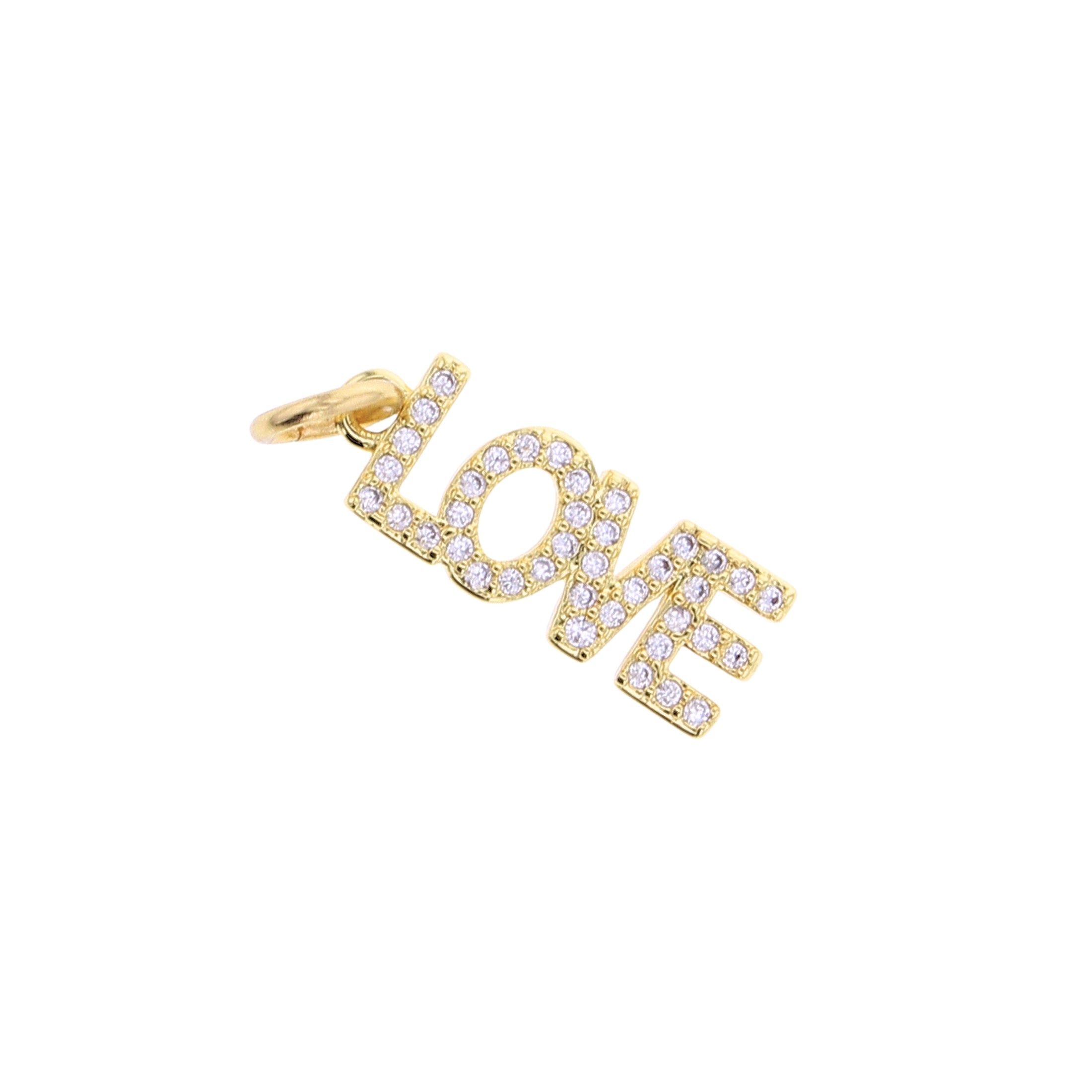 CZ Love Charm Lotus Jewelry
