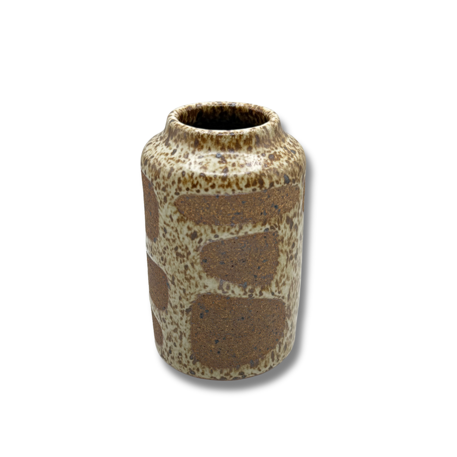 5.5" Vase - Modern Shapes, Speckled White