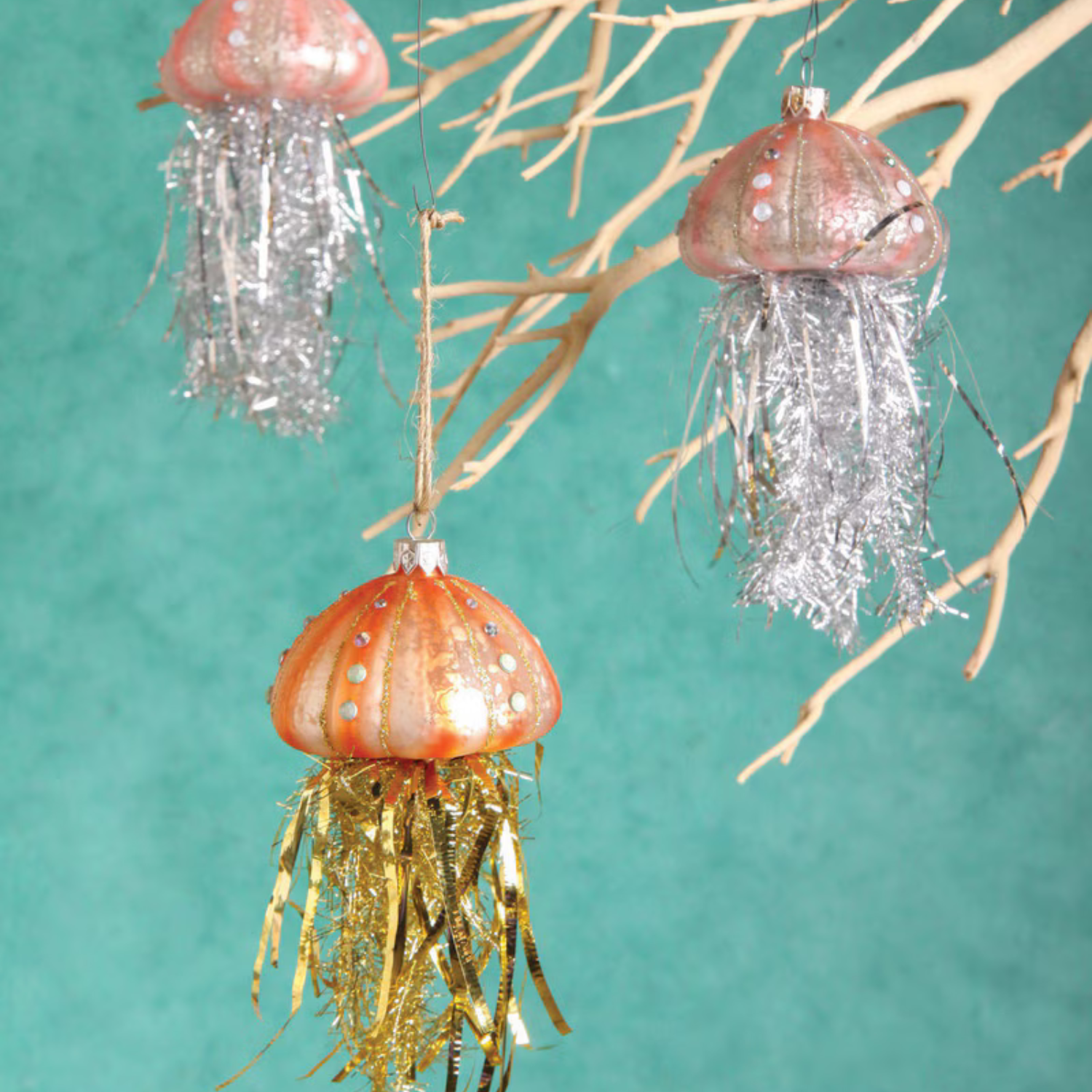 Tinsel Jellyfish Ornament