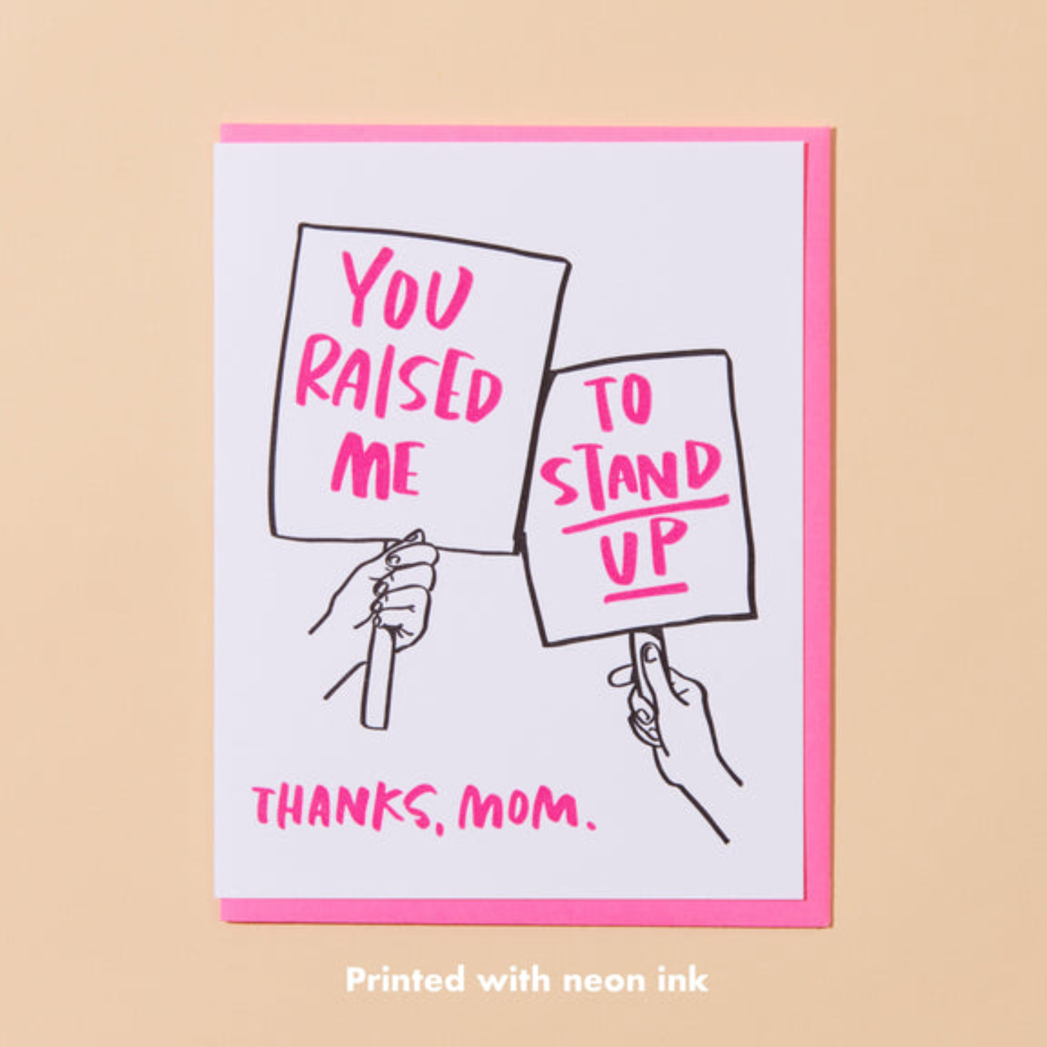 Stand Up Mother's Day Letterpress Greeting Card