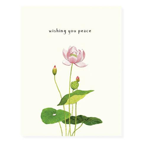 Peaceful Lotus Sympathy Card