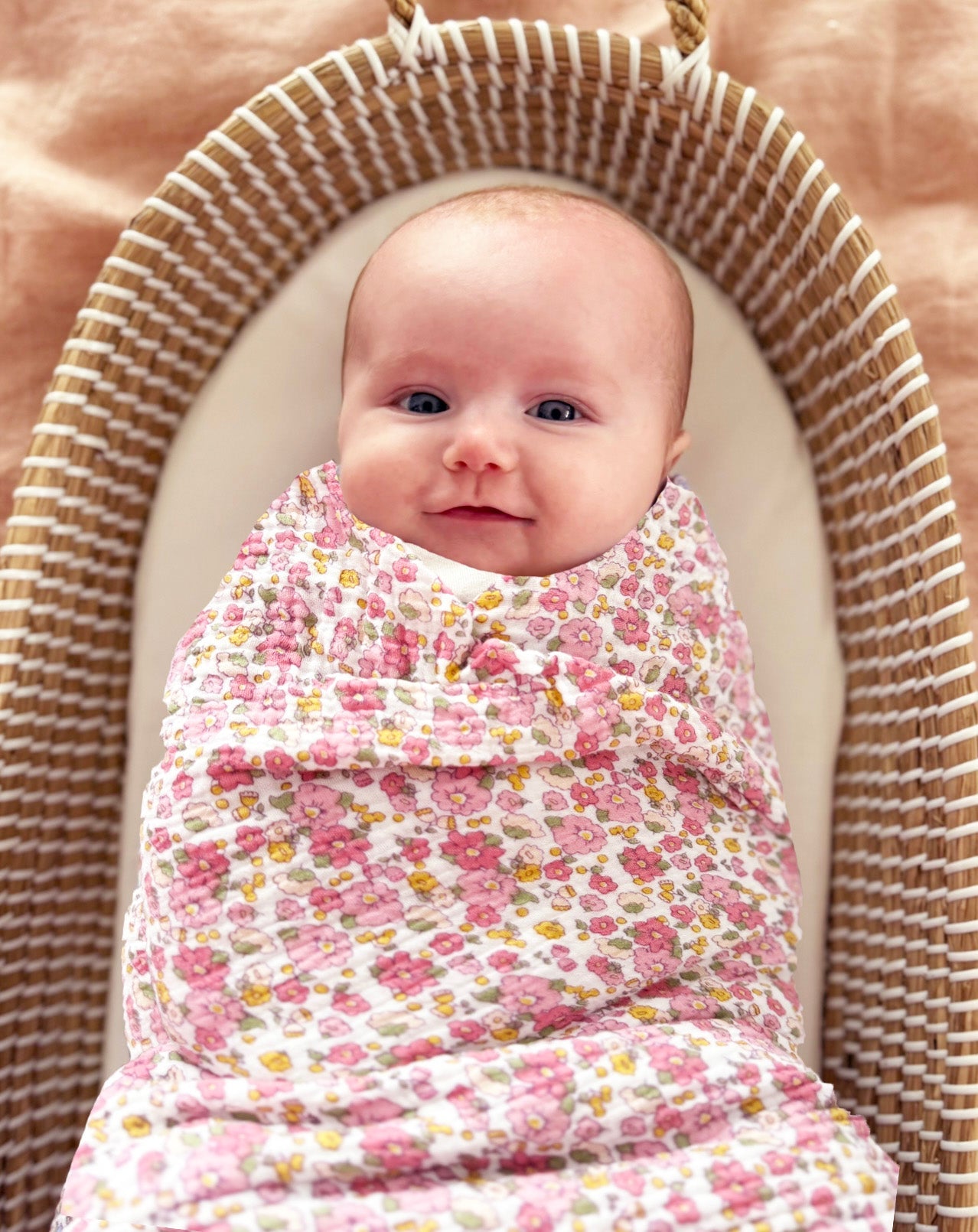 Muslin Cotton Swaddle - Rose Garden