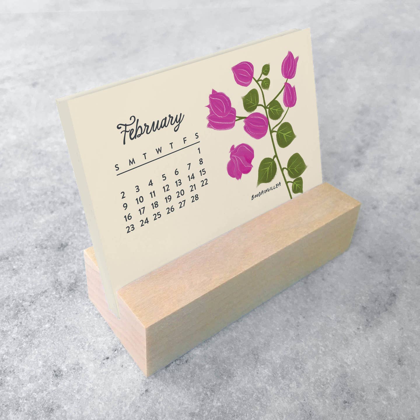 2026 Mini Desk Calendar - Birds