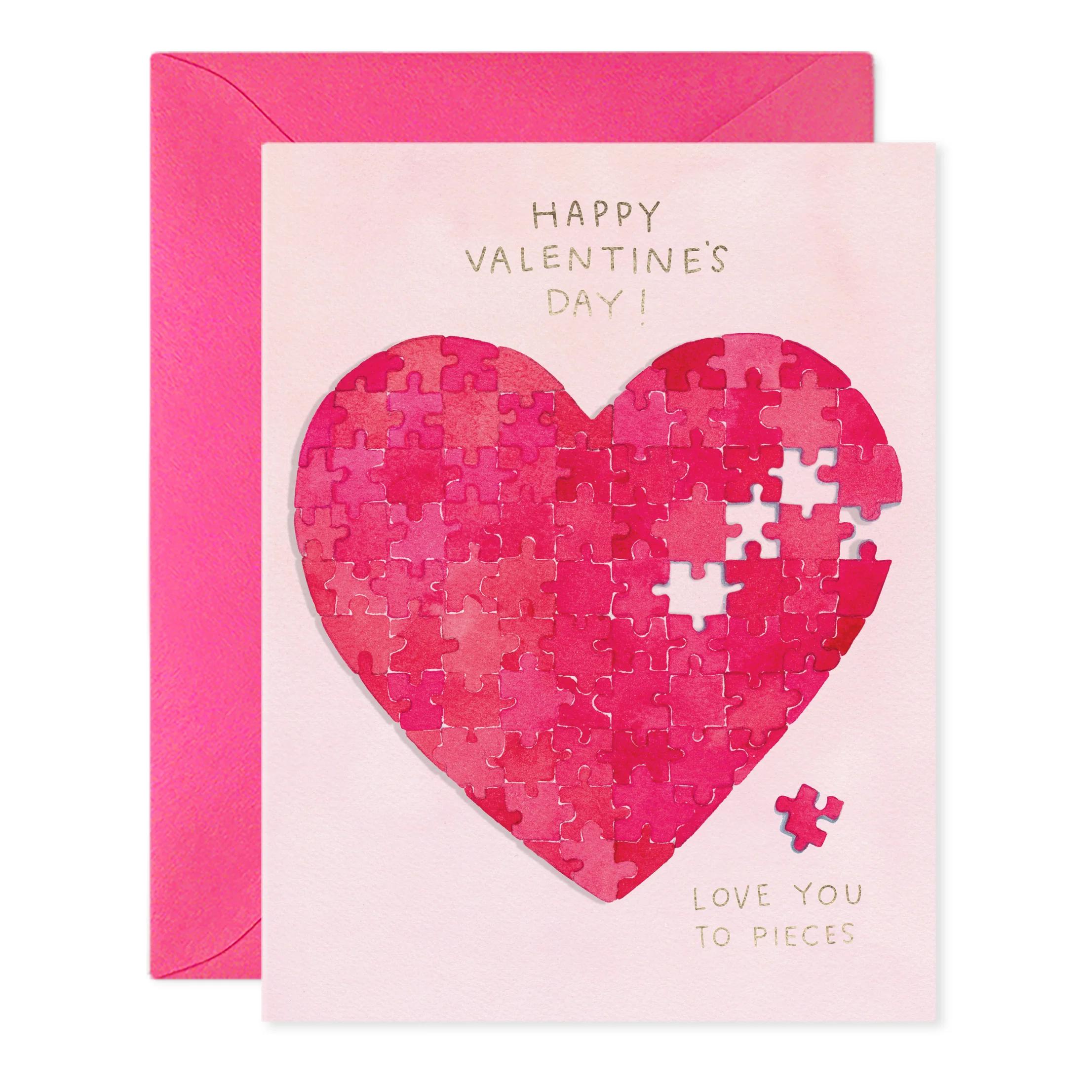 Heart Puzzle Valentine Greeting Card
