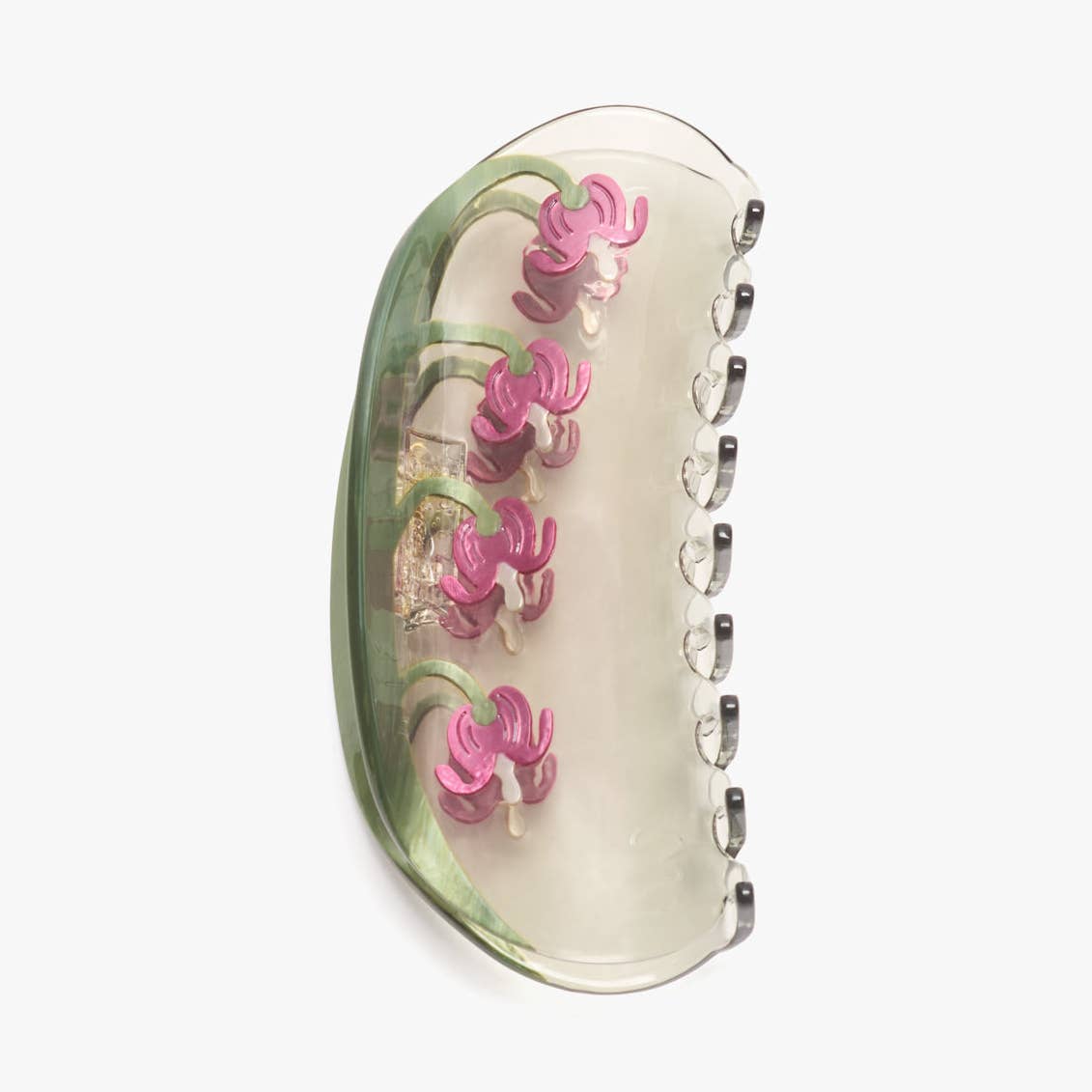 Bleeding Heart Long Claw Floral Hair Clip