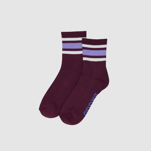 Load image 1 in gallery view. Ribbed Sock - Mahogany Stripe