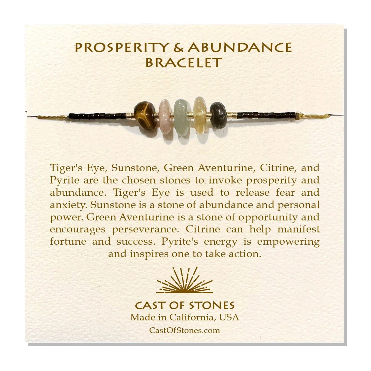 Prosperity & Abundance Bracelet Cast of Stones