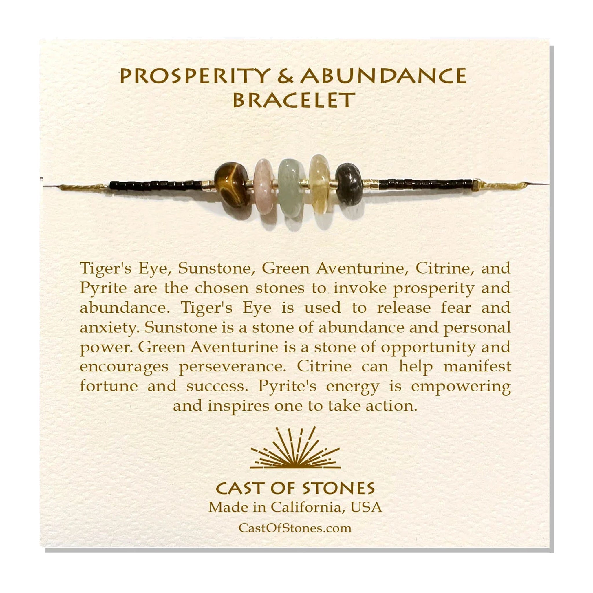 Prosperity & Abundance Bracelet Cast of Stones