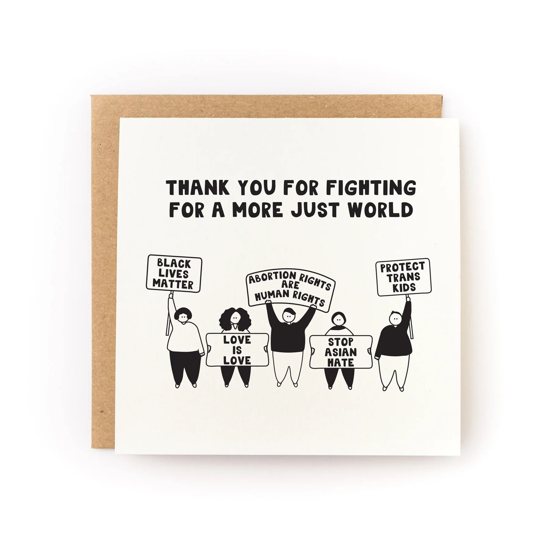 Thank You For Fighting For a More Just World Letterpress Card Kwohtations