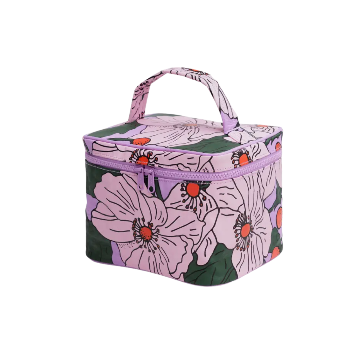Large Cosmetic Case - Pink Poppy