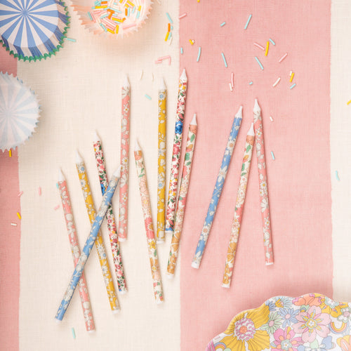 Load image 1 in gallery view. Meri Meri x Liberty Mixed Print Party
Candles (x 16)