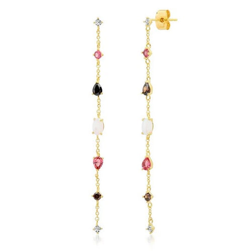 Load image 1 in gallery view. Gemma Linear Drop Earring - Rose