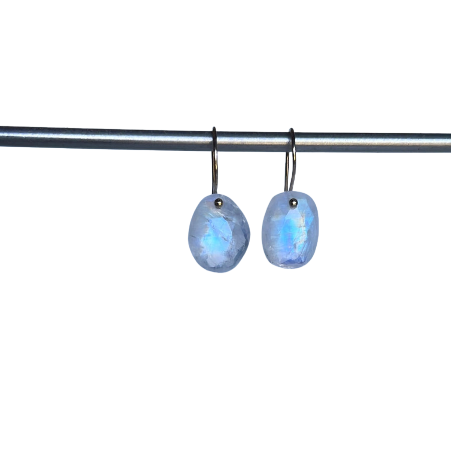Midi Rainbow Moonstone Sterling Earring