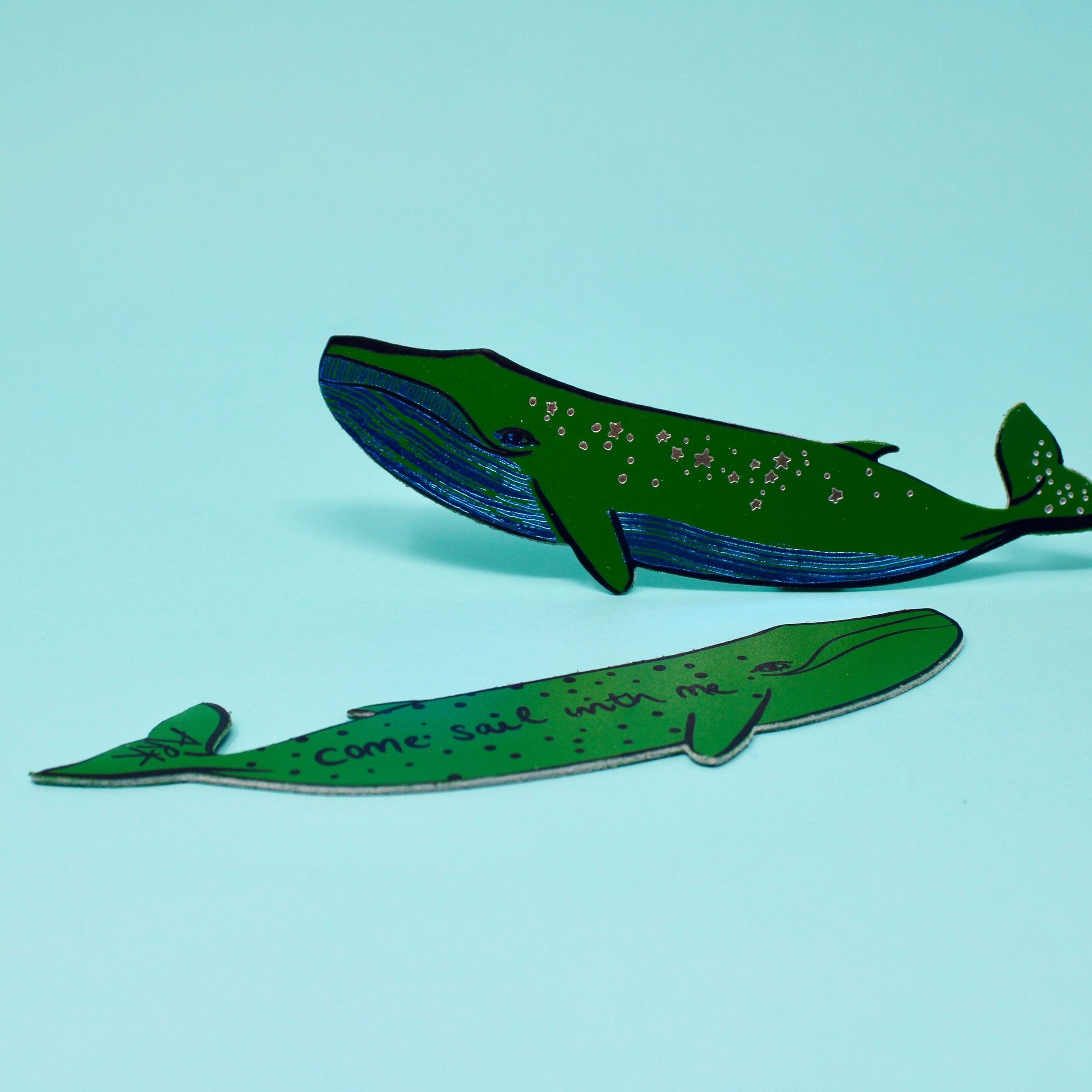 Whale Leather Bookmark