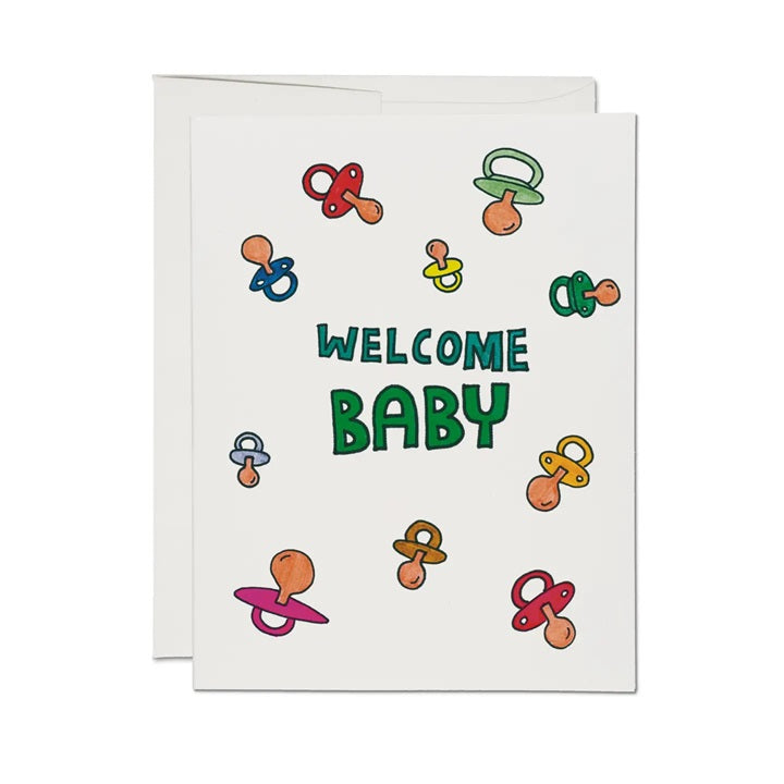 Pacifier Baby Greeting Card