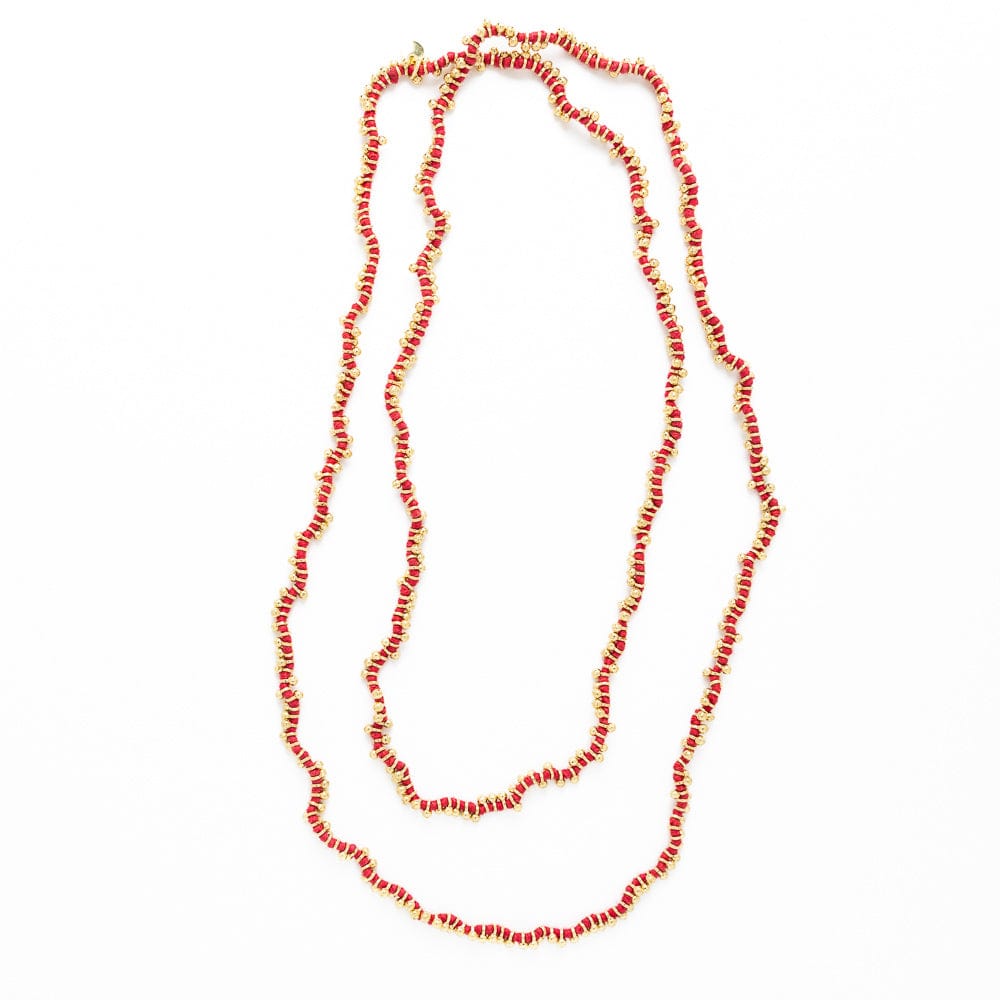 Rosemary Thread With Brass Extra Long Necklace Ink + Alloy