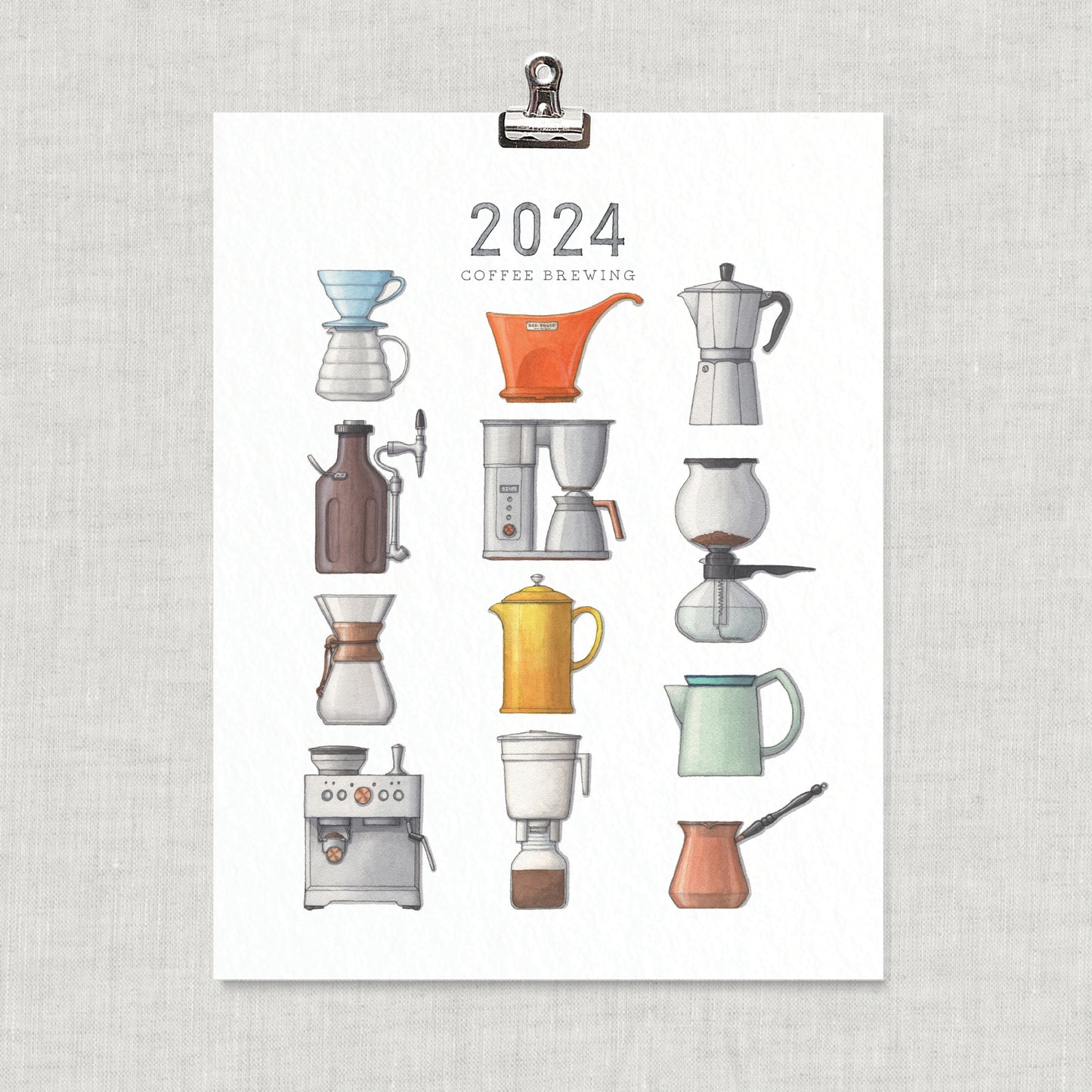 2026 Calendar- Small - Coffee Brewing