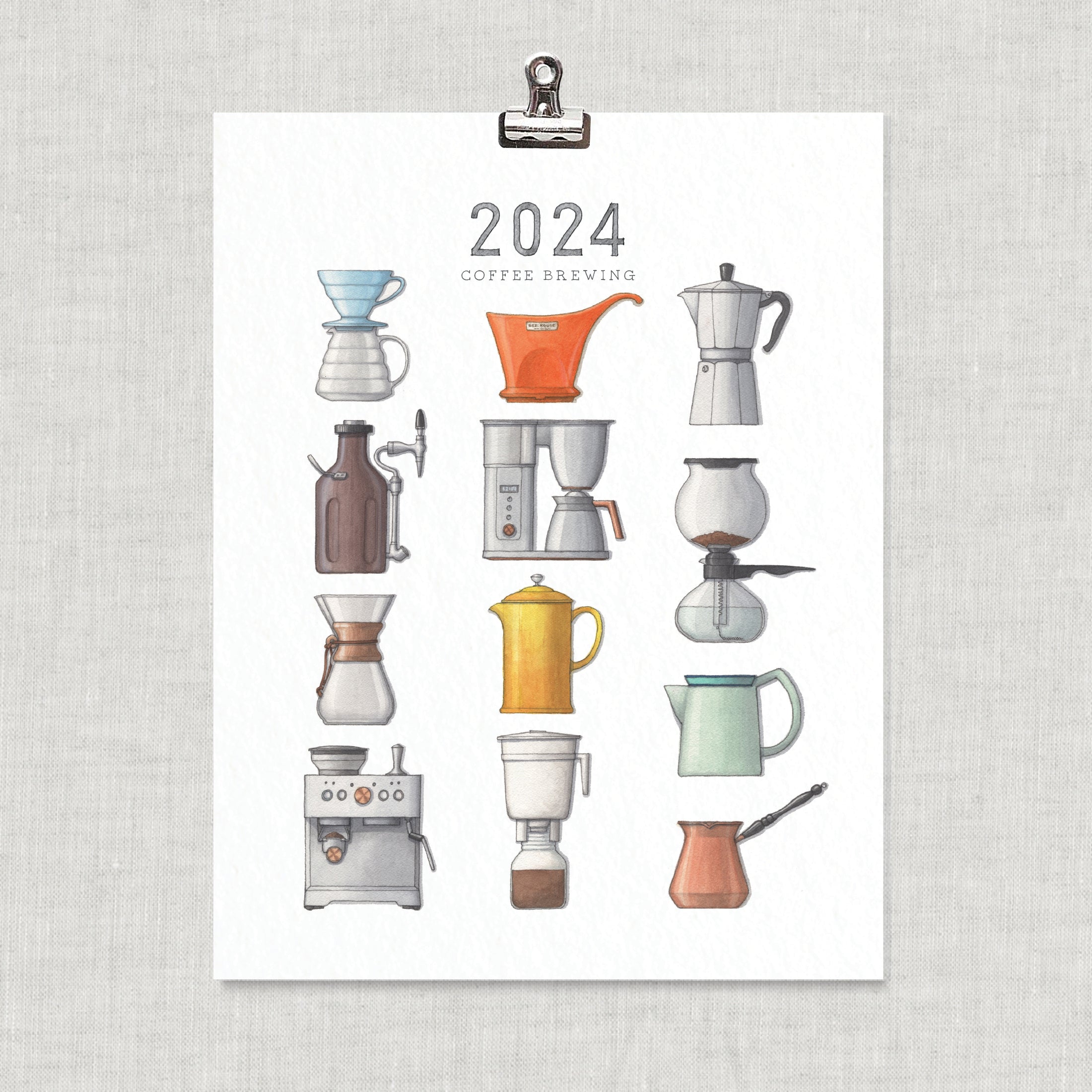 2026 Calendar- Small - Coffee Brewing