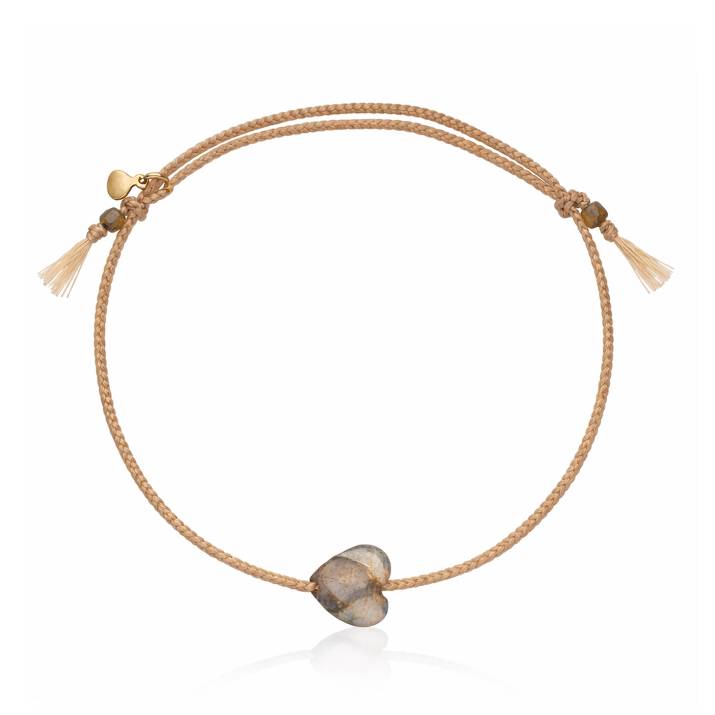 Semi-Precious Heart Charm Bracelet