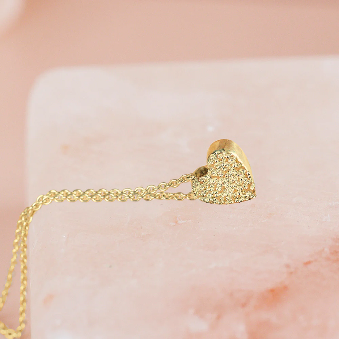 Heart Necklace Diamond Dusted - Gold Plated Christina Kober