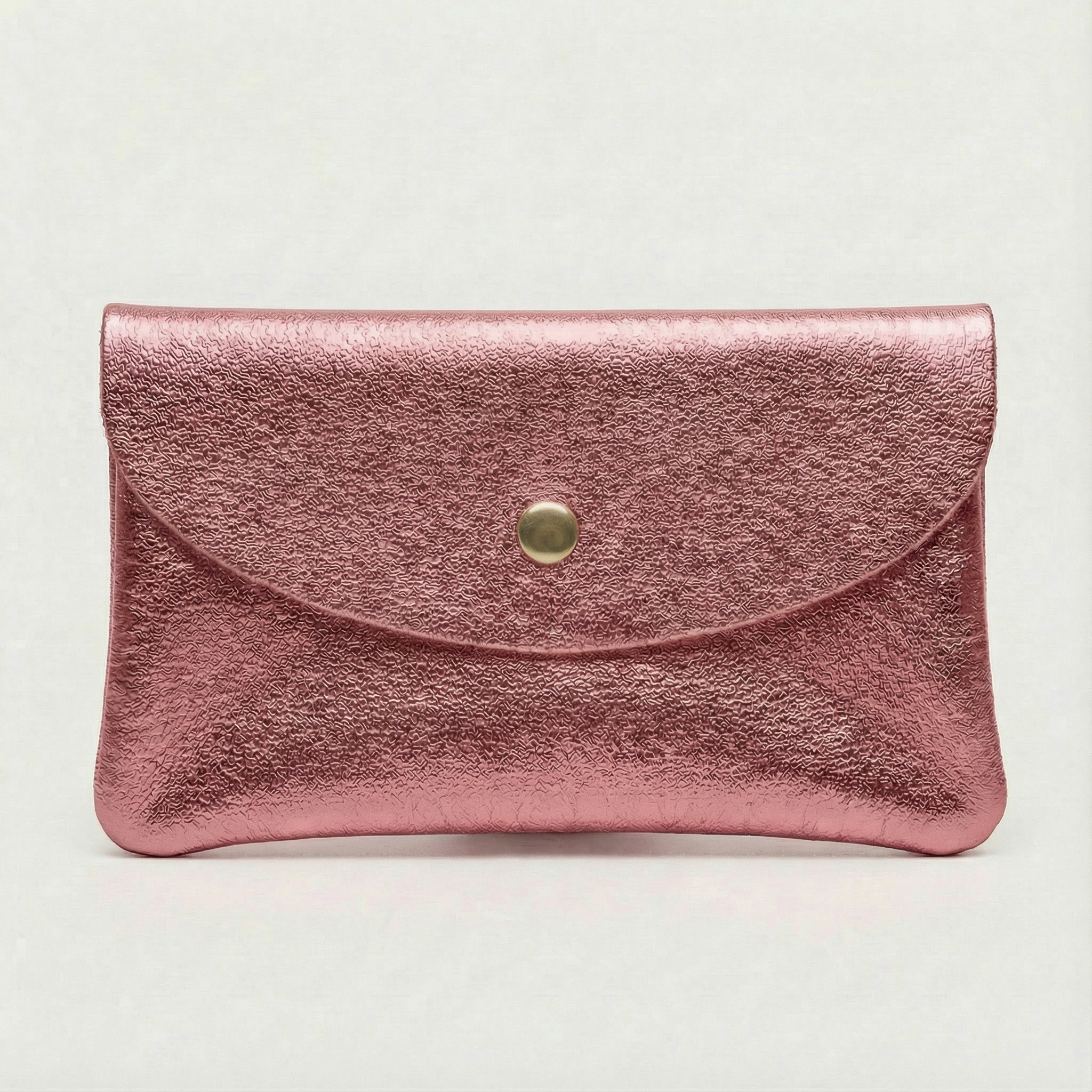 Wallet- Metallic Leather  - Barbie Pink