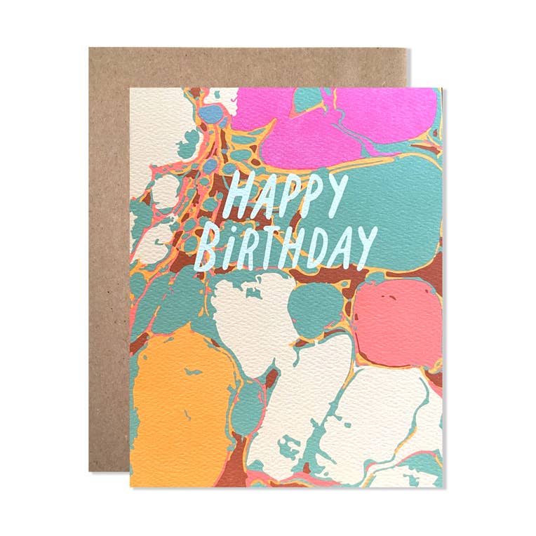 Birthday Marbled Card Hartland Cards