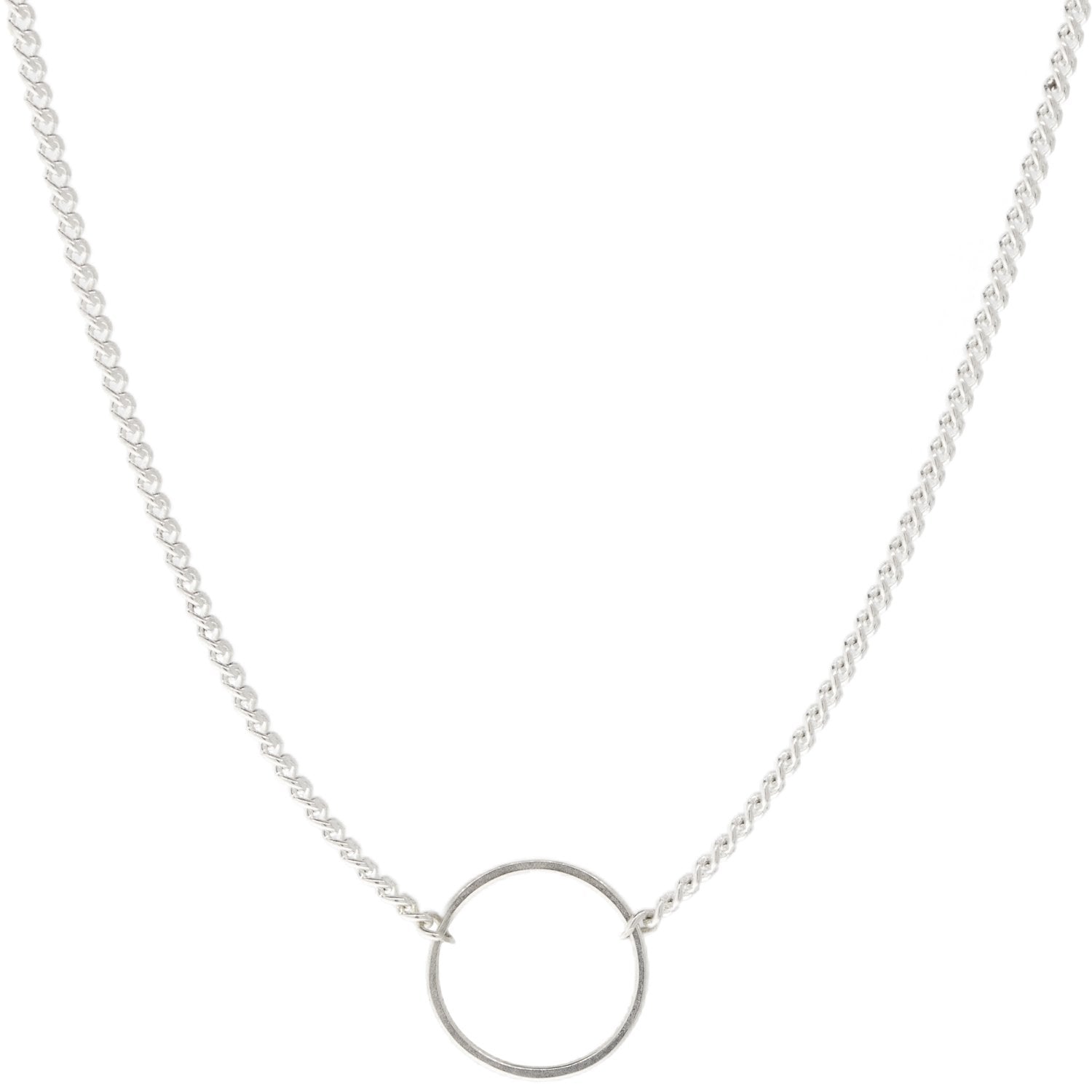 Coco Necklace with Circle - Sterling