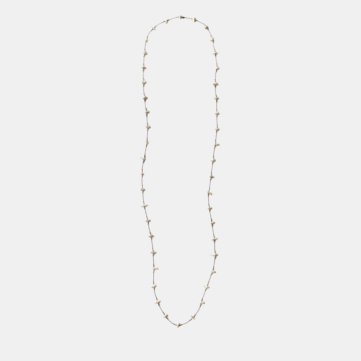 Long Keshi Pearl Necklace