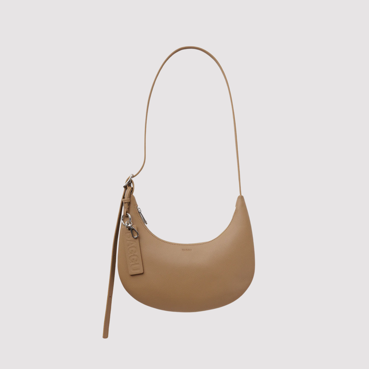 Small Recycled Leather Flat Crescent