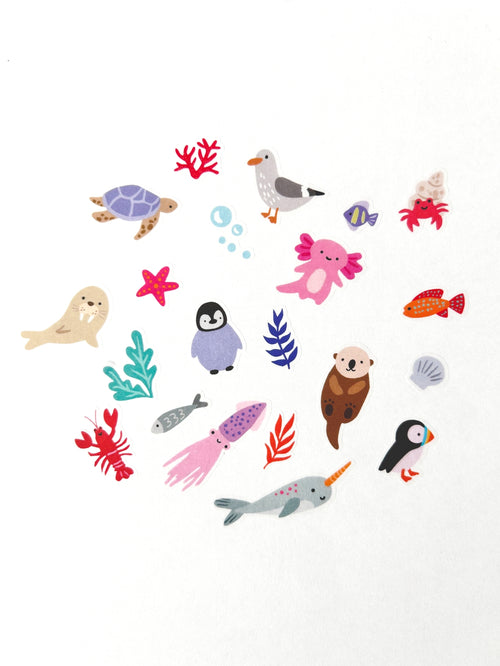 Load image 1 in gallery view. Ocean Jumble Washi Stickers