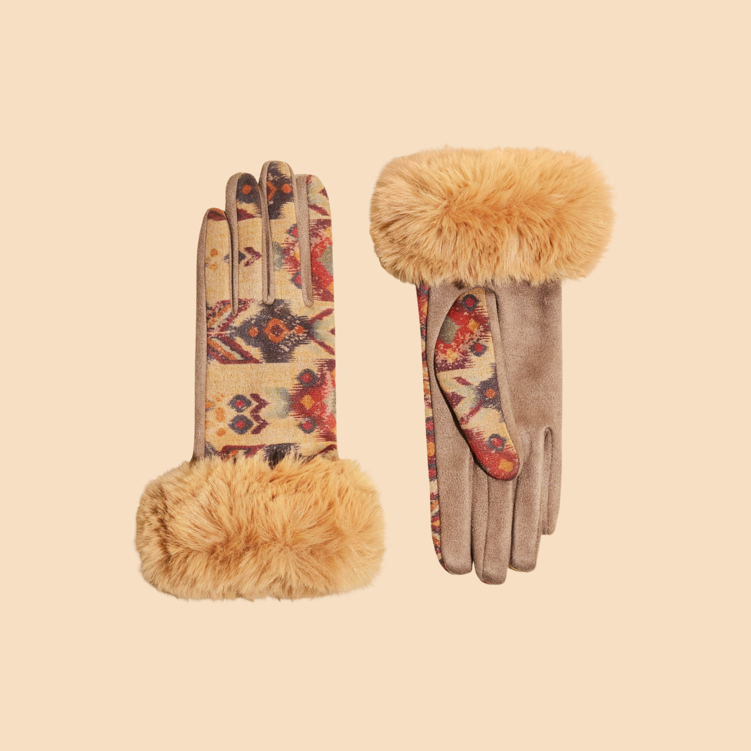 Bernadette Gloves - Warm Ikat