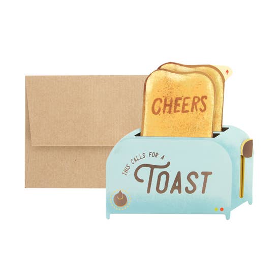 Toaster / Cheers Pop-Up Greeting Card