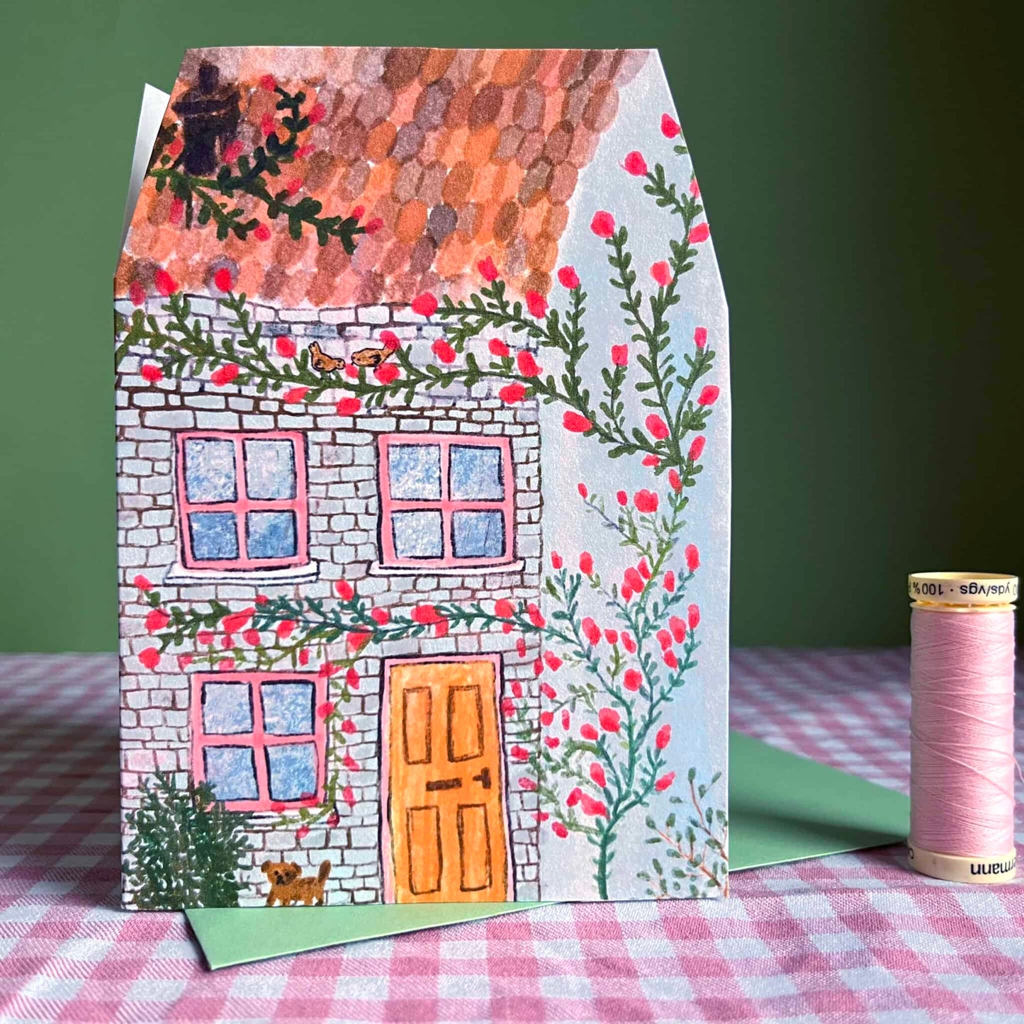 Blue House Card