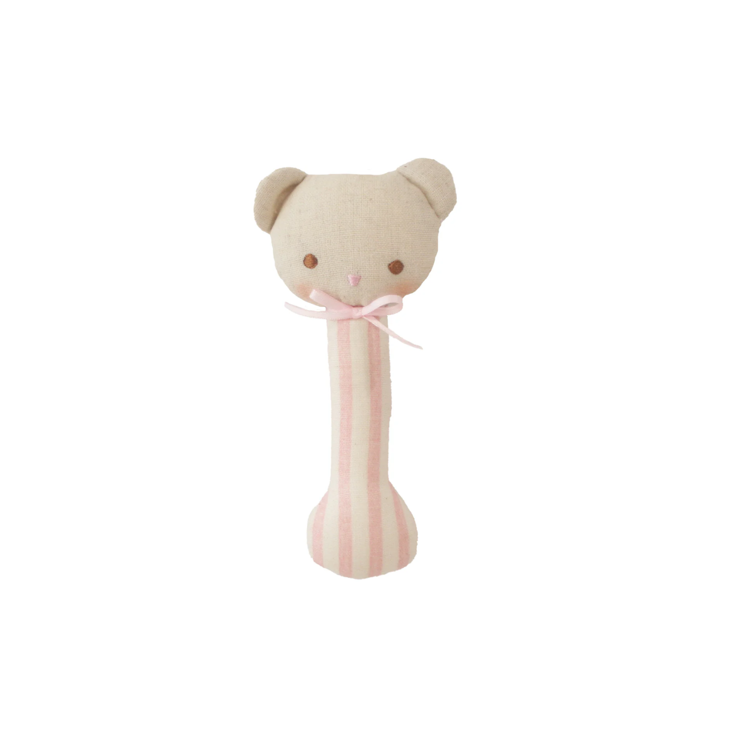 Ted Stick Rattle Pink Stripe