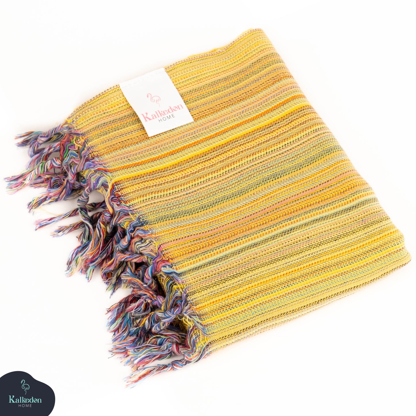 Turkish Cotton Throw Blanket/Towel - Yellow