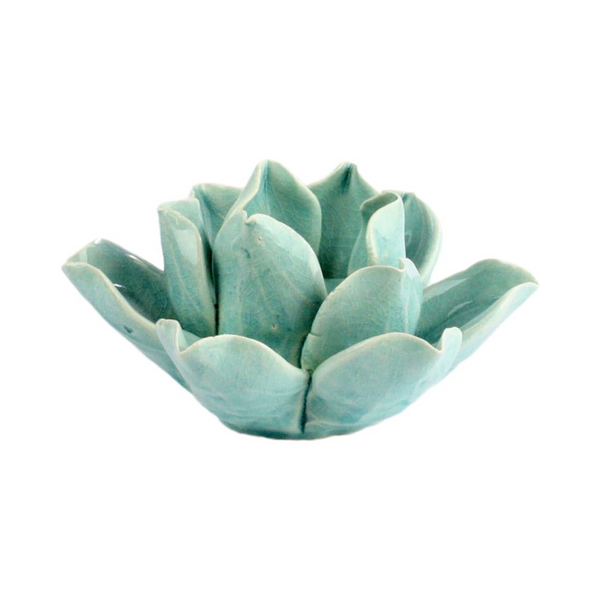 Lotus Tealight Holder - Teal