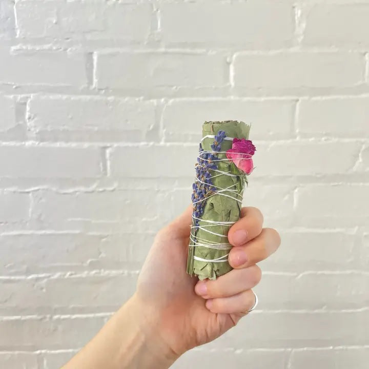 Small Lavender and Pink Rose Eucalyptus Bundle Catherine Rising