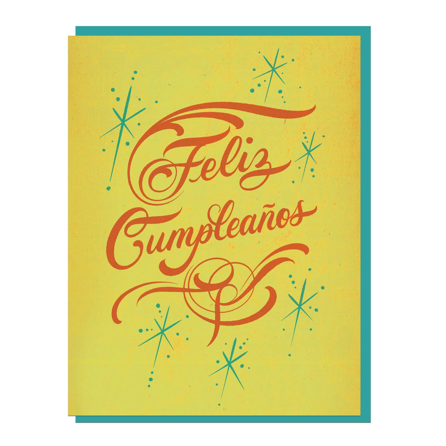 Feliz Cumpleanos Script Greeting Card