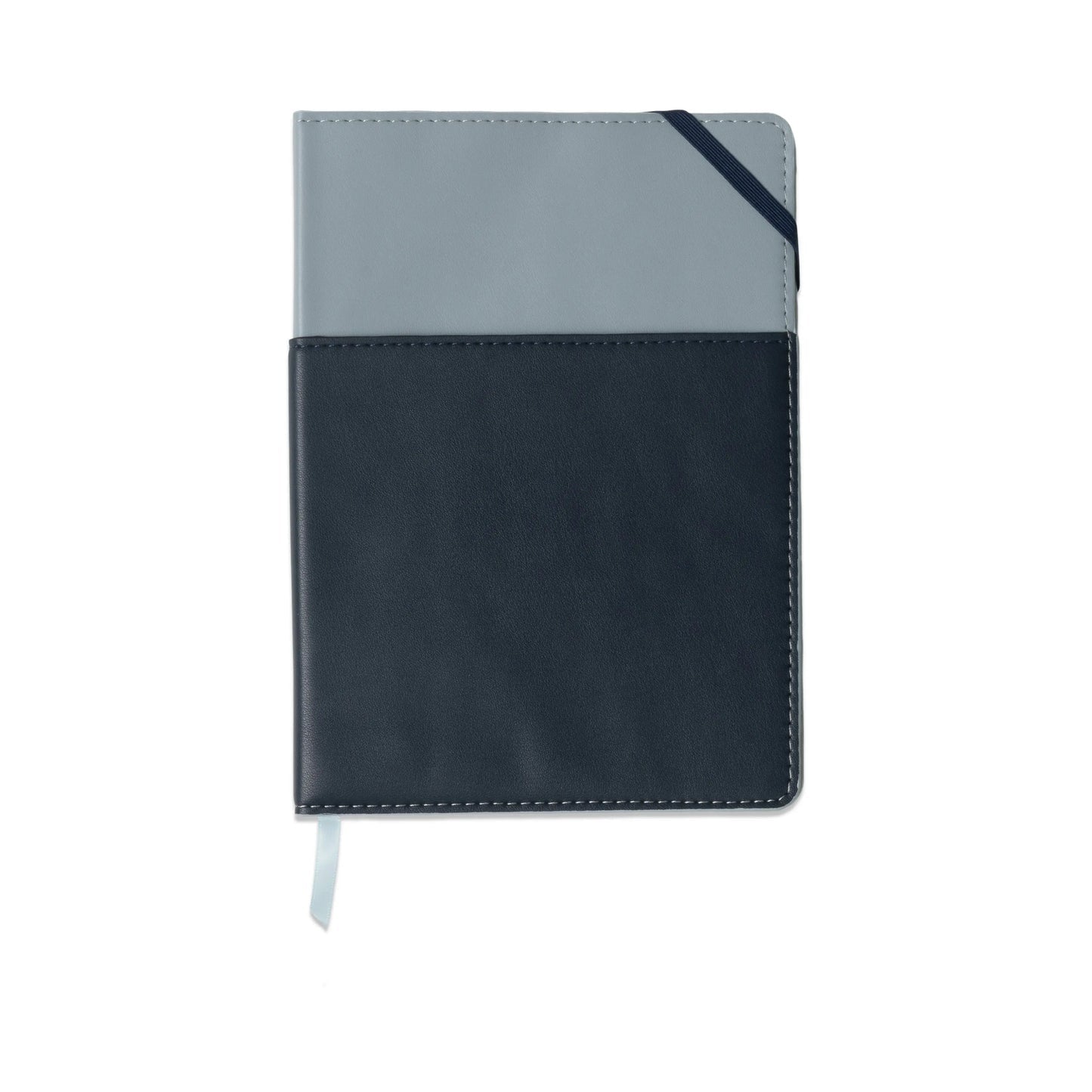 Vegan Leather Pocket Journal - Blue + Navy