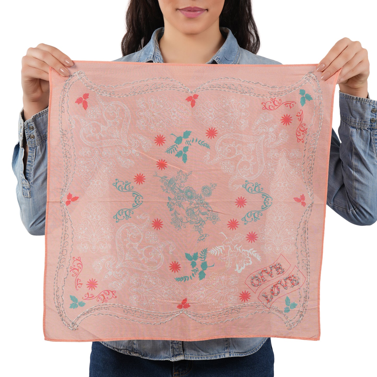 Give Love Embroidered Bandana - Homage Pasadena