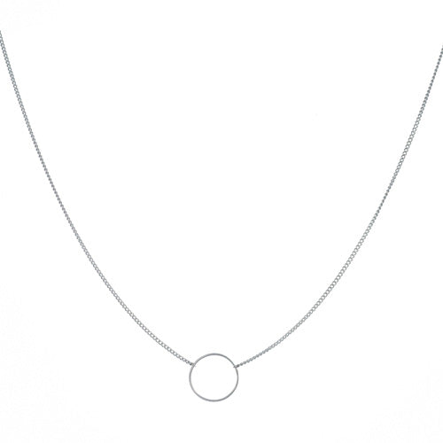 Coco Necklace with Circle - Sterling
