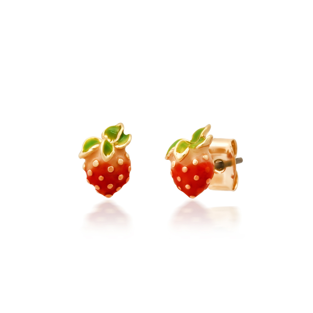 Enamel Strawberry Studs Tai Jewelry