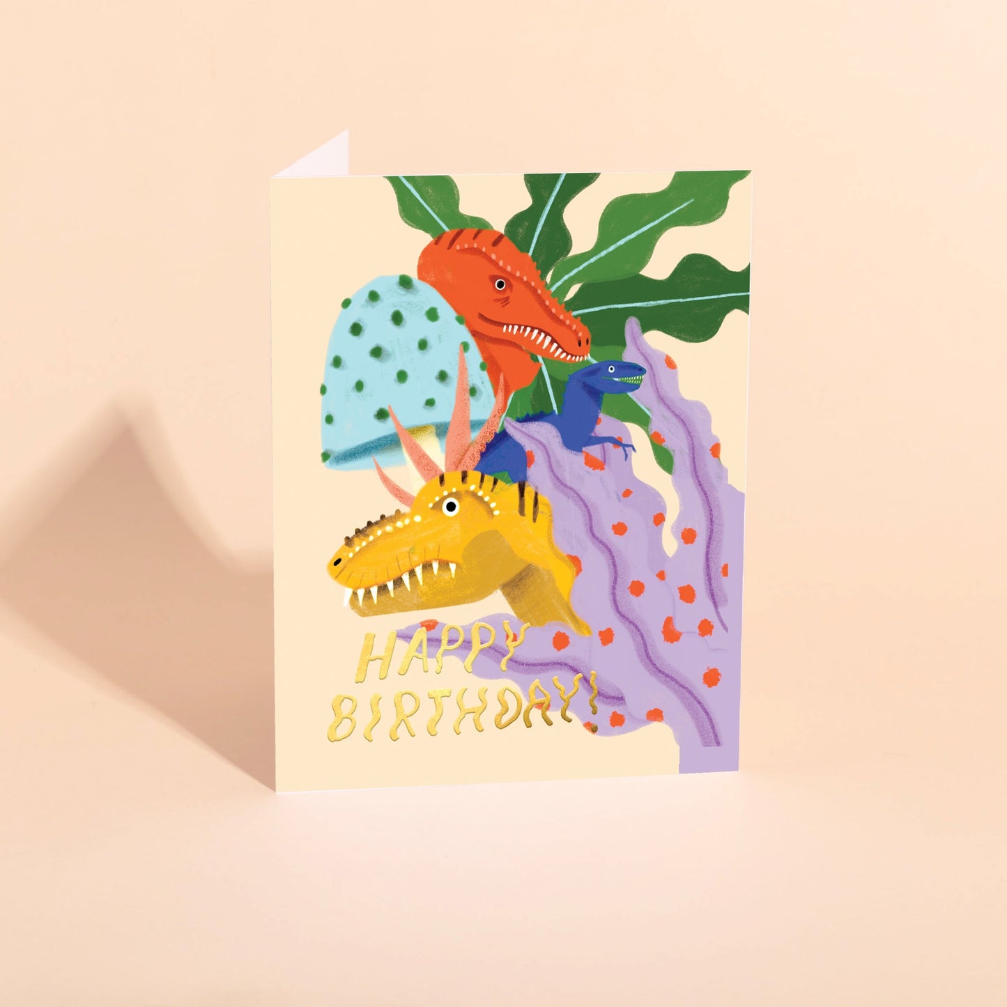 Jurassic Birthday Foil Birthday Card Carolyn Suzuki